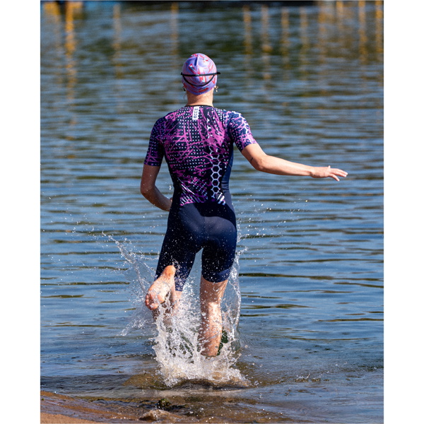 2026 HUUB Womens Collage Tri Suit COLTSNP - Navy / Pink